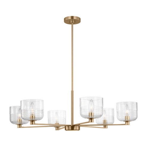 Lochdale Six Light Chandelier in Satin Brass (454|DJC1216SB)