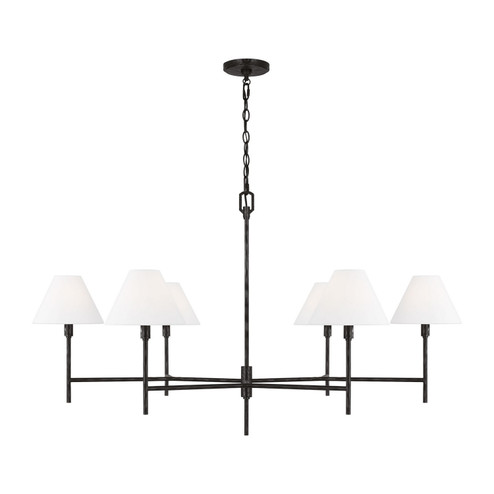 Ridgewood Six Light Chandelier in Aged Iron (454|CC1786AI)