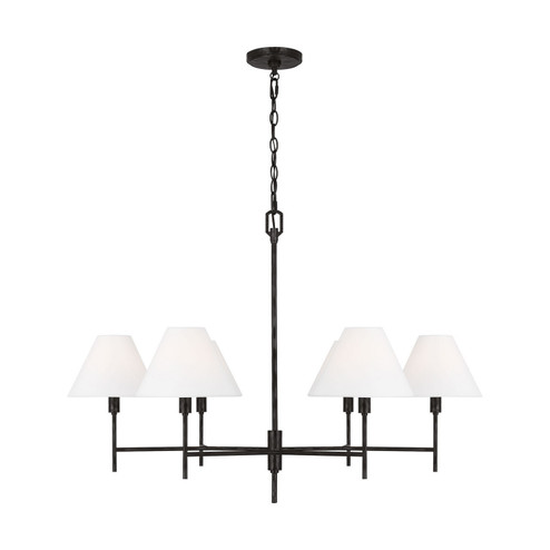 Ridgewood Six Light Chandelier in Aged Iron (454|CC1776AI)