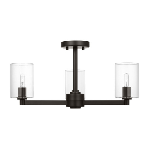 Fullton Three Light Semi-Flush Mount in Midnight Black (454|7764203C112)