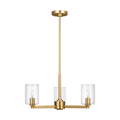 Fullton Three Light Chandelier in Satin Brass (454|3164203C848)
