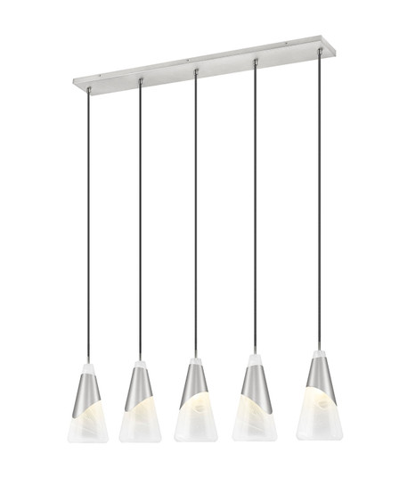 Aimie Five Light Linear Chandelier in Brushed Nickel (224|828P75LBN)
