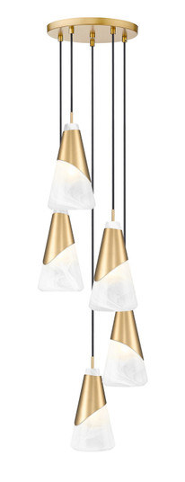 Aimie Five Light Chandelier in Modern Gold (224|828P65RMGLD)
