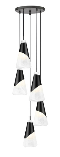 Aimie Five Light Chandelier in Matte Black (224|828P65RMB)
