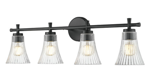 Belle Four Light Vanity in Matte Black (224|75194VMB)