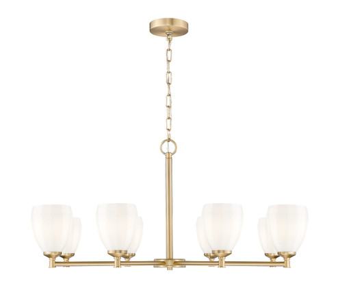 Oren Eight Light Chandelier in Modern Gold (224|70048MGLD)