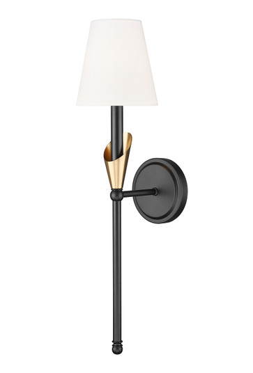 Claudelle One Light Wall Sconce in Matte Black + Modern Gold (224|40141SAMBMGLD)