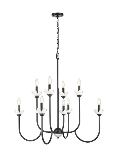 Allistair Eight Light Chandelier in Matte Black (224|3528MB)