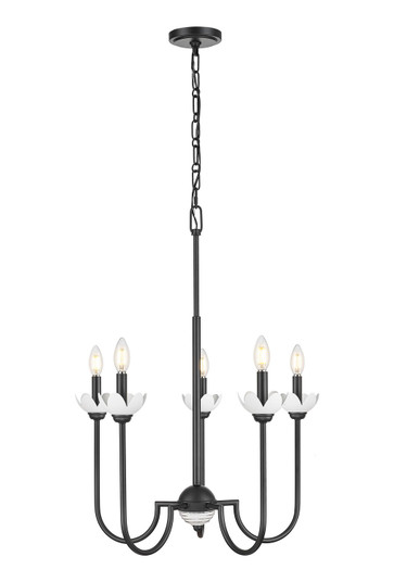 Allistair Five Light Chandelier in Matte Black (224|3525MB)
