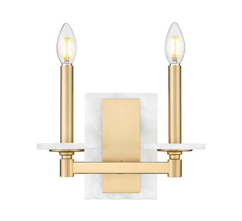 Kaden Two Light Wall Sconce in Modern Gold (224|30452SMGLD)