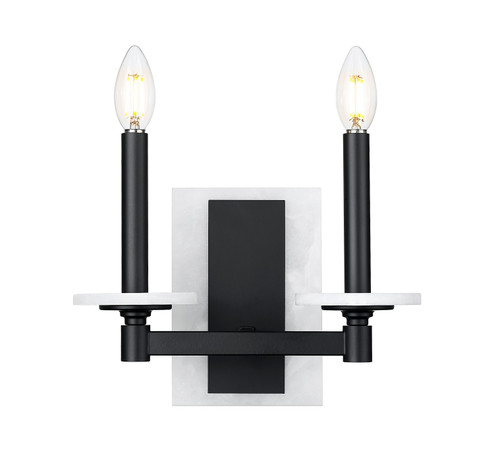 Kaden Two Light Wall Sconce in Matte Black (224|30452SMB)