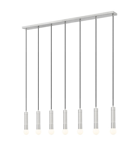 Stari Seven Light Linear Chandelier in Brushed Nickel (224|1956P7LBN)
