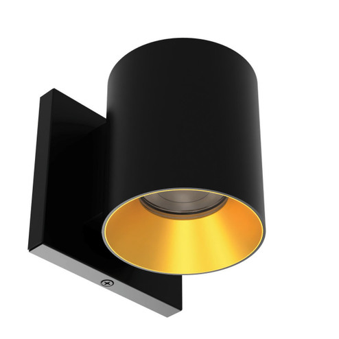 Zoron LED Wall Mount in Black/Gold (34|W4RFCSBKGL)