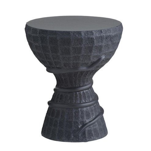 Kobra Outdoor Accent Table in Black Volcanic Ash (314|FAS15)