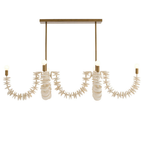Kalama Eight Light Linear Chandelier in Ivory (314|DLS16)