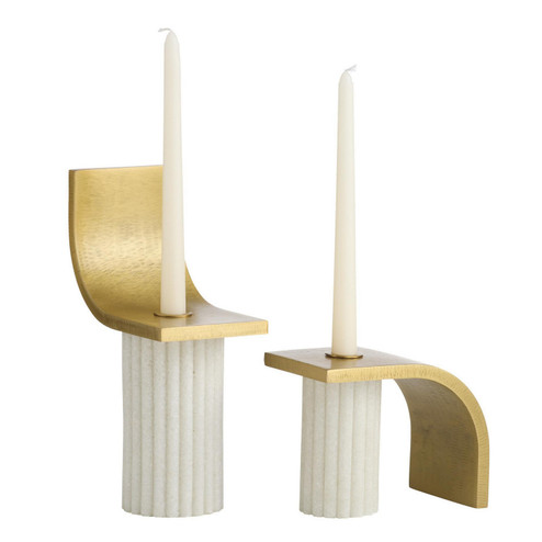 Ivanna Candleholders, Set of 2 in Ivory (314|ACC03)