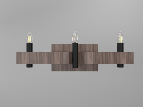 Flow Three Light Wall Lamp in American Walnut (486|421218)