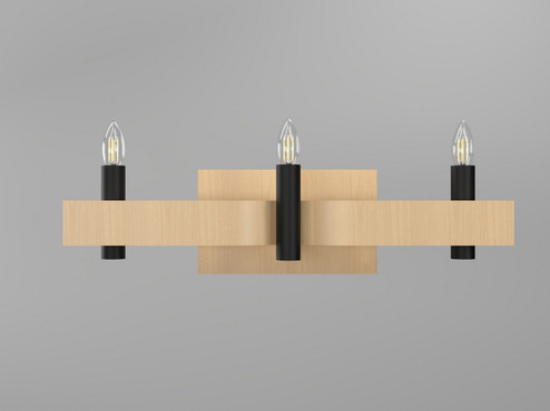 Flow Three Light Wall Lamp in Maple (486|421234)