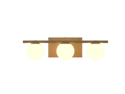 Sfera Three Light Wall Lamp in Organic Gold (486|420749)