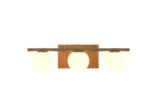 Sfera Three Light Wall Lamp in Louro Freijo (486|420709)