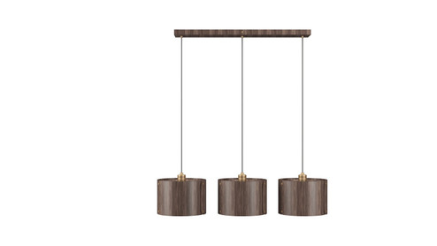 Element Three Light Pendant in American Walnut (486|154218)