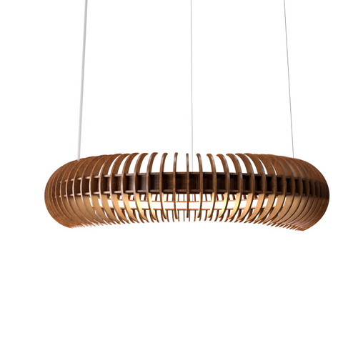 Stecche di Legno LED Pendant in Imbuia (486|1534LED06)