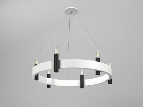 Flow Six Light Pendant in Organic White (486|152647)