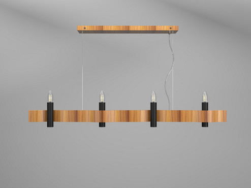 Flow Four Light Pendant in Teak (486|152312)