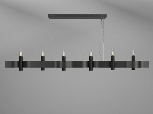 Flow Six Light Pendant in Charcoal (486|151844)
