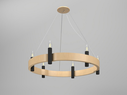 Flow Six Light Pendant in Maple (486|151734)
