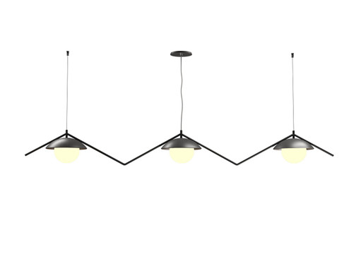 Oyster Three Light Pendant in Organic Grey (486|151650)