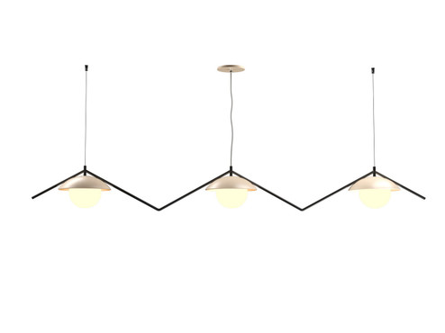 Oyster Three Light Pendant in Organic Cappuccino (486|151648)