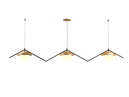 Oyster Three Light Pendant in Louro Freijo (486|151609)