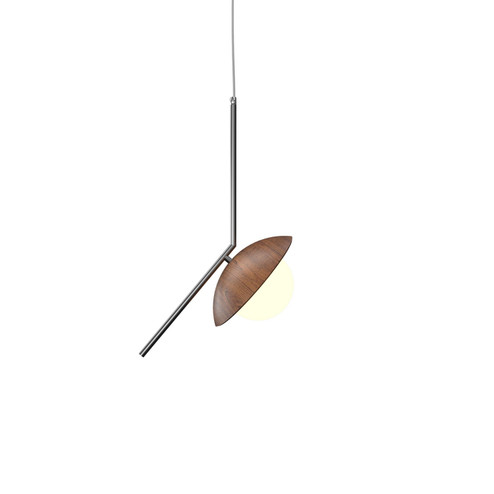Oyster One Light Pendant in Imbuia (486|151306)