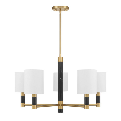 Conrad Five Light Chandelier in Warm Brass (51|146065322)