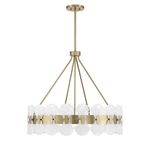 Bancroft Six Light Chandelier in Noble Brass (51|136056127)
