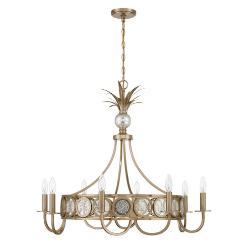 Hearst Eight Light Chandelier in Noble Brass (51|112058127)