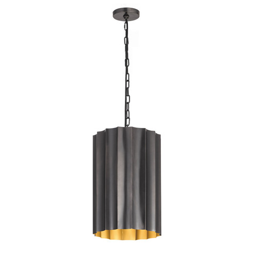 Allegra One Light Pendant in Gunmetal / Gold (16|39132GMGLD)