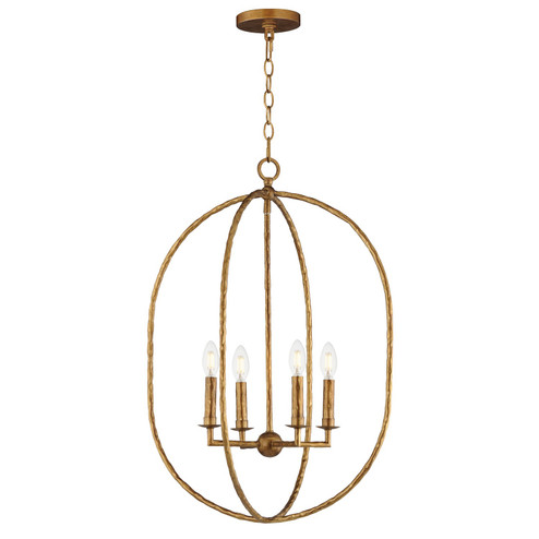 Martel Four Light Pendant in Etruscan Gold (16|21843EG)