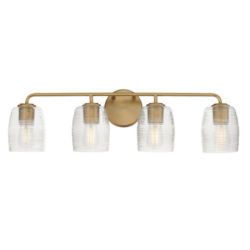 Honey Four Light Bath Vanity in Natural Aged Brass (16|21414CRNAB)