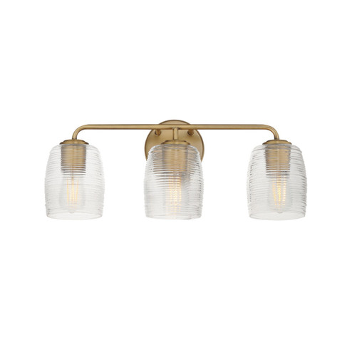Honey Three Light Bath Vanity in Natural Aged Brass (16|21413CRNAB)
