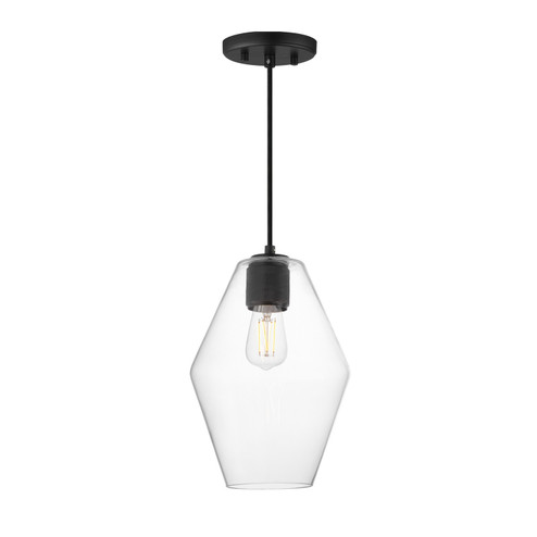Geode One Light Mini Pendant in Black (16|21335CLBK)