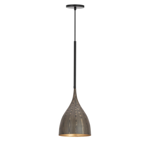 Fleur One Light Mini Pendant in Black / Gold (16|10911BKGLD)
