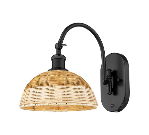 Ballston One Light Wall Sconce in Matte Black (405|9181WBKNBD29NAT)