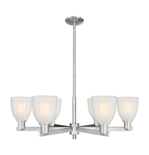 Arcadia Six Light Chandelier in Satin Nickel (405|7166CRSNG441)