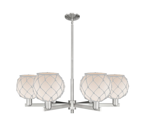 Arcadia Six Light Chandelier in Satin Nickel (405|7166CRSNG1218RW)