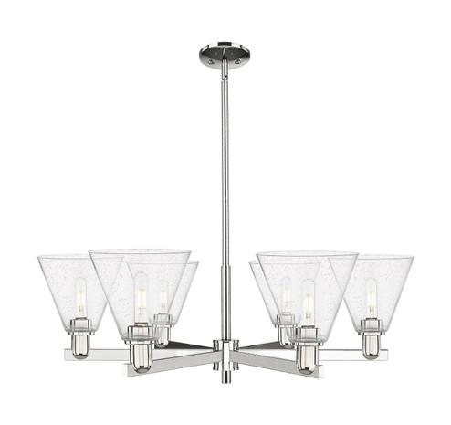 Arcadia Six Light Chandelier in Polished Nickel (405|7166CRPNGBC84)