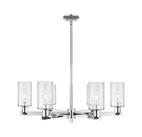 Arcadia Six Light Chandelier in Polished Chrome (405|7166CRPCG802)