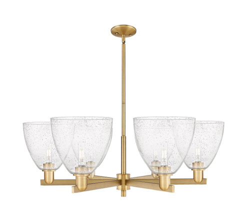 Arcadia Six Light Chandelier in Brushed Brass (405|7166CRBBGBD94)