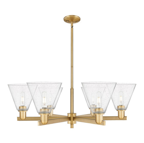 Arcadia Six Light Chandelier in Brushed Brass (405|7166CRBBGBC84)